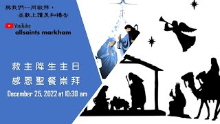 ALL SAINTS MARKHAM 聖公會多倫多諸聖堂 十二月廿五日 聖誕慶恩聖餐崇拜  #一個老鼠與貓的聖誕故事 #聖誕帶來的改變