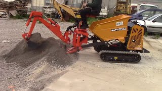 MOTOCARRIOLA CINGOLATA KATOIMER CARRY 107 DUMPER CARRO ALLARGABILE BRACCIO ESCAVATORE Giordano Cairo