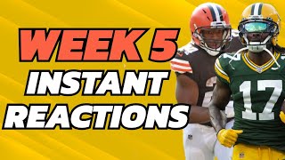 NFL Week 5 Fantasy Football Recap & Reactions