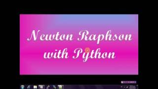 Newton Raphson Numerical Method with Math Parser in Python