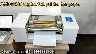 AMD360D digital gold foil printing machine / hot foil stamping machine / foil printer for paper