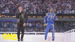 Hip-hop legends give epic halftime performance at Super Bowl LVI l GMA