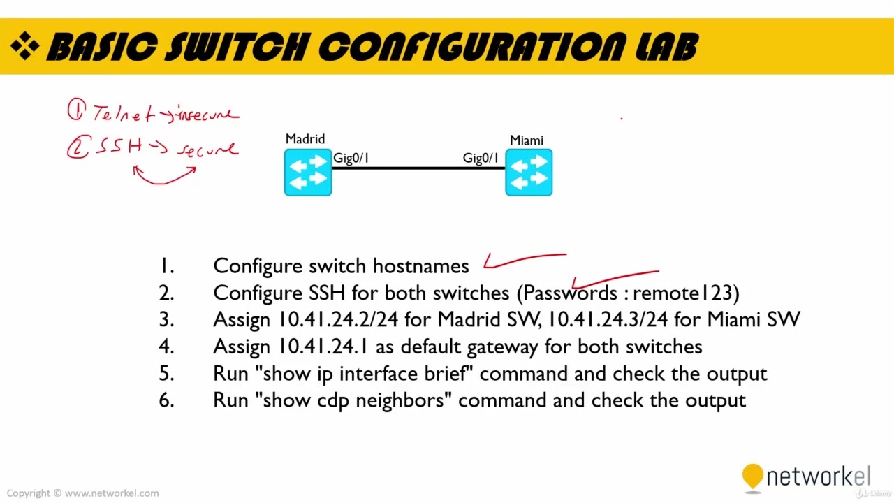 3 Basic Switch Configuration | CCNA EXAM LABS - YouTube