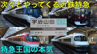 【近鉄電車ウォッチング】衝撃の特急ラッシュ！休日15時台の宇治山田駅発着集