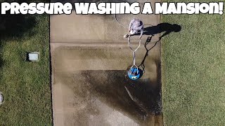 Pressure Washing a MANSION! *Instant Gratification And Transformation*