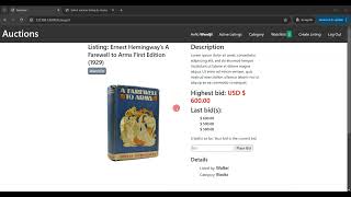 CS50's Web Programming with Python and JavaScript | Project 2 | Commerce | Python, Django, SQL
