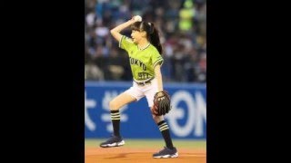 芦田愛菜　「８０点」の始球式