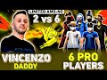 Part-2💥 VINCENZO with DADDY vs 6 PRO PLAYERS Clash Squad Custom Challenge - Garena Free Fire