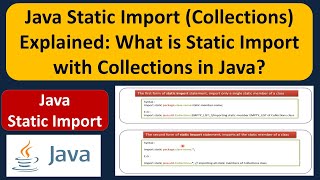 Java Static Import (Collections) Explained: What is Static Import with Collections in Java?