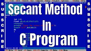 secant method in c program