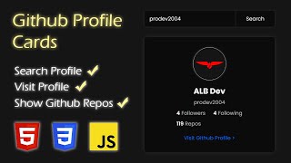 Build a Github Profile Search App With HTML, CSS and JavaScript