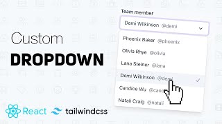 Tailwind Dropdown Menu React Component use Typescript