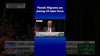 Jerome Powell says ‘influx’ of migrants is alleviating the labor shortage #shorts
