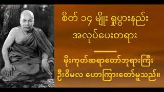 စိတ် ၁၄ မျိုးရှုပွားနည်း အလုပ်ပေးတရား   မိုးကုတ်ဆရာတော်ကြီး ဦးဝိမလ