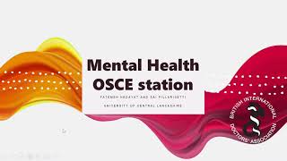 BIDA-SW OSCE Webinar Series - Mental State Examination and Suicide Risk Assessment