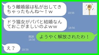 【LINE】父親の再婚相手を見下し勝手に離婚届を出した連れ子の娘「パパの財産目当てでしょ？」→その後、アフォ女が慌てて復縁要請してきた理由が…ｗ