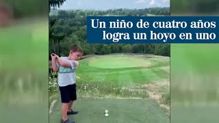 Un niño de cuatro años logra un espectacular hoyo en uno