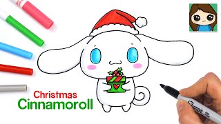 How to Draw Cinnamoroll Christmas Present Easy