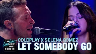 Selena Gomez & Coldplay - Let Somebody Go (Live at The Late Late Show with James Corden) 4K