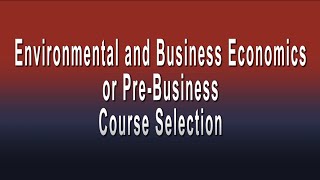 Environmental and Business Economics or Pre-Business Course Selection - Rutgers SEBS
