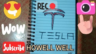 Saya lukis logo tesla || home vlog part - 6