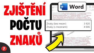 Jak zjistit POČET ZNAKŮ ve WORDU | Návod | Základy Wordu | Word