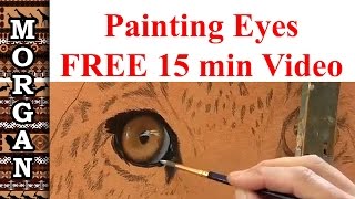 How to paint eyes in oils : wildlife art lesson : Jason Morgan