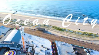 Drone captures the glowing beaches of Ocean City, New Jersey (Aerial 4K)