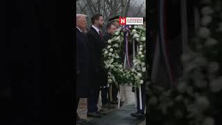 Trump And Vance Lay Wreaths At Tomb of the Unknown Soldier Before Inauguration