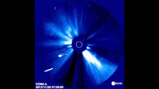 Comet ISON captured by STEREO COR2-A from Nov 28 - 29