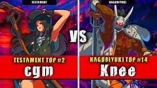 GGST | cgm (Testament) VS Knee (Nagoriyuki) | Guilty Gear Strive High level gameplay