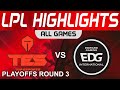 TES vs EDG Highlights ALL GAMES LPL Summer Playoffs 2023 Top Esports vs EDward Gaming by Onivia