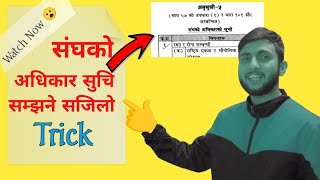 संघको ३५ वटा अधिकारको सुचि || नेपालको संविधान अनुसूची ५ || #loksewamaterials#constitution