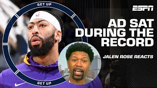 😦 Jalen Rose calls AD 'PETTY' & 'JEALOUS' for sitting during LeBron's scoring record 👀 | Get Up