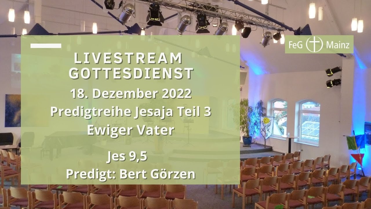 Gottesdienst Livestream 18. Dezember 2022 - YouTube