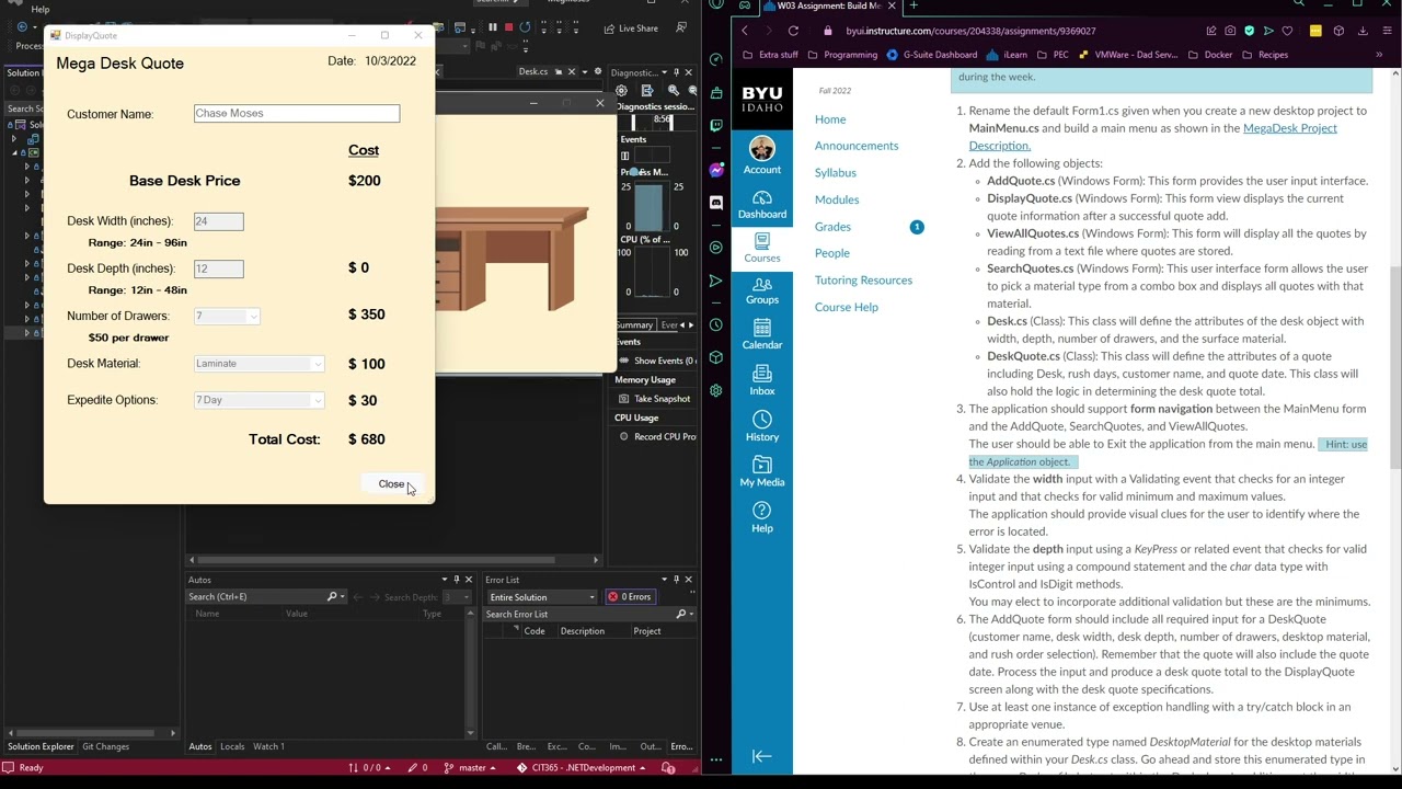 Cit 365 Megadesk Application Demonstration Youtube