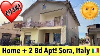 🏡😲 Lovely Spacious 2800 ft.² Home in the Heart of Sora, Italy ❤️ €93.000! 🇮🇹💪🏼