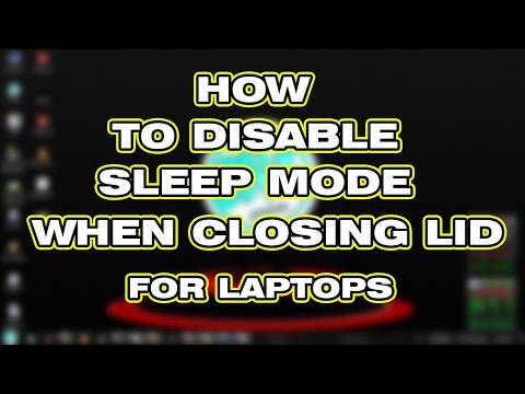 How to disable sleep mode when closing LID "For Laptop" Windows 7