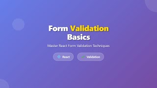 React Form Validation: The Beginner's Guide