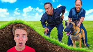 Hiding UNDERGROUND from A SWAT TEAM! (HIDE & SEEK Challenge)
