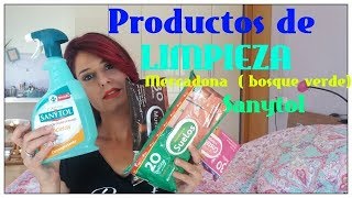 Productos de LIMPIEZA - MERCADONA -SANYTOL-Toallitas Baño, Suelo , Cristales y Muebles.