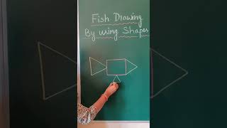 Fish Drawing by using shapes #shorts #shortvideo #shortviral #maths #fish #shapes
