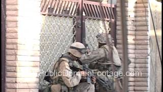 Operation Phantom Fury combat footage from Fallujah - Rooftop fighting breaching night fighting