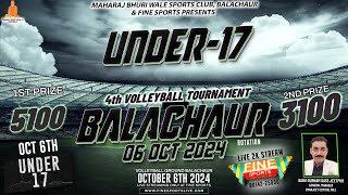 U-17  VOLLEYBALL TOURNAMENT LIVE BALACHAUR (SBS NAGAR) || @FineSportsLive