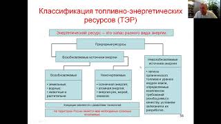 Классификация топливно-энергетических ресурсов (ТЭР)