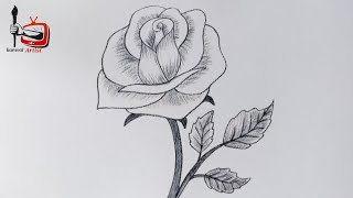 How to draw a Rose Easy Art Toturial for beginners
