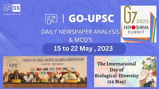 15 May to 22 May 2023 - DAILY NEWSPAPER ANALYSIS IN KANNADA | CURRENT AFFAIRS IN KANNADA 2023 |