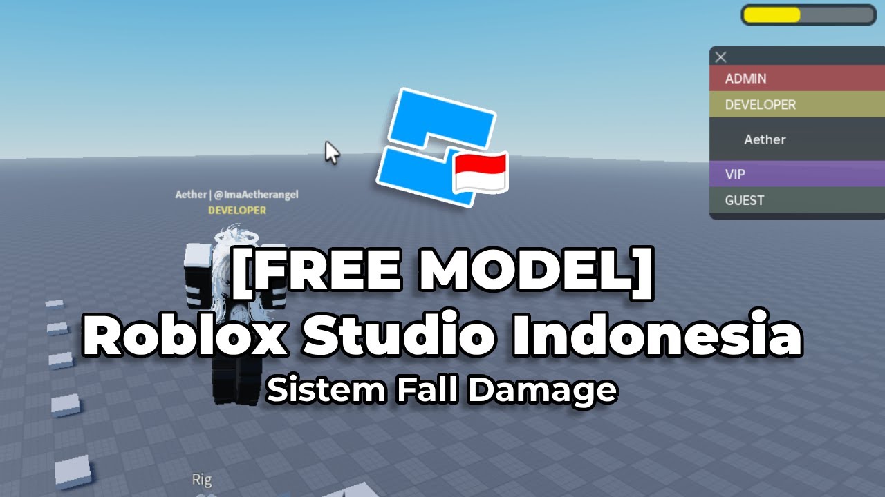 Free Model Sistem Fall Damage Roblox Studio Indonesia Youtube