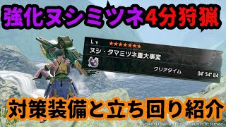 【MHRise】強化ヌシミツネが4-5分で安定討伐できるヘビィボウガンと立ち回り紹介！徹甲榴弾不要！！【装備紹介】ヌシ・タマミツネ重大事変