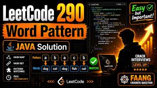 LeetCode 290 Word Pattern | Java Solution Explained | DSA Interview Question